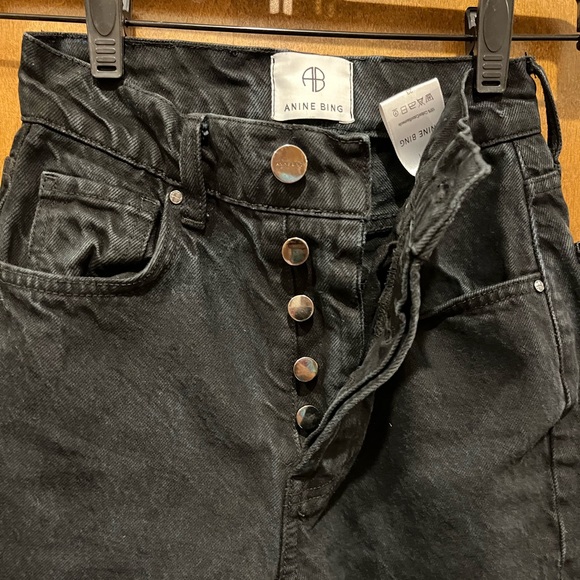 EUC Anine Bing Sonya Jeans Black - Picture 7 of 9